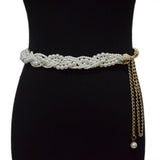 BELT FASHION PEARL BEADED BRAIDED WAIST CHAIN_CWABE0502