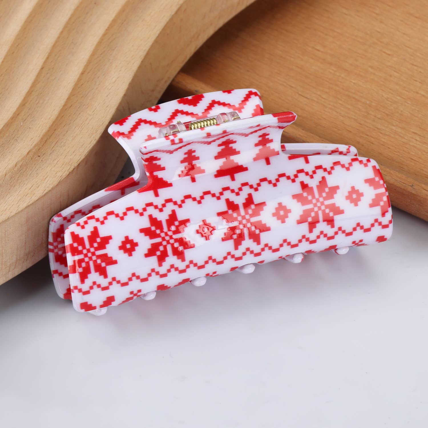CHRISTMAS ACETATE HAIR CLAW CUTE FESTIVE STYLE_CWAHA0323
