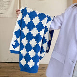 KNIT PLAID LONG SCARF FOR WOMEN FASHION WRAP_CWASC1239