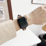 IWATCH9 1 14MM TIBETAN SILVER DENIM LEATHER STRAP_CWASC1544