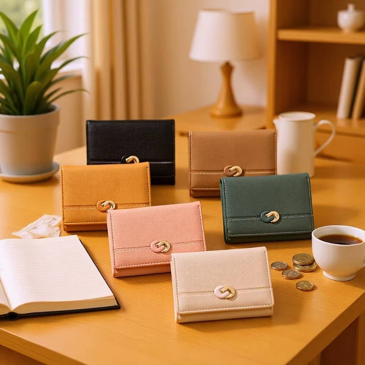 Minimalist Solid Color Mini Trifold Wallet_Cwab06213