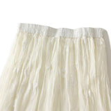 EMBROIDERED LACE A LINE FLARED MIDI SKIRT_CWBMS0359
