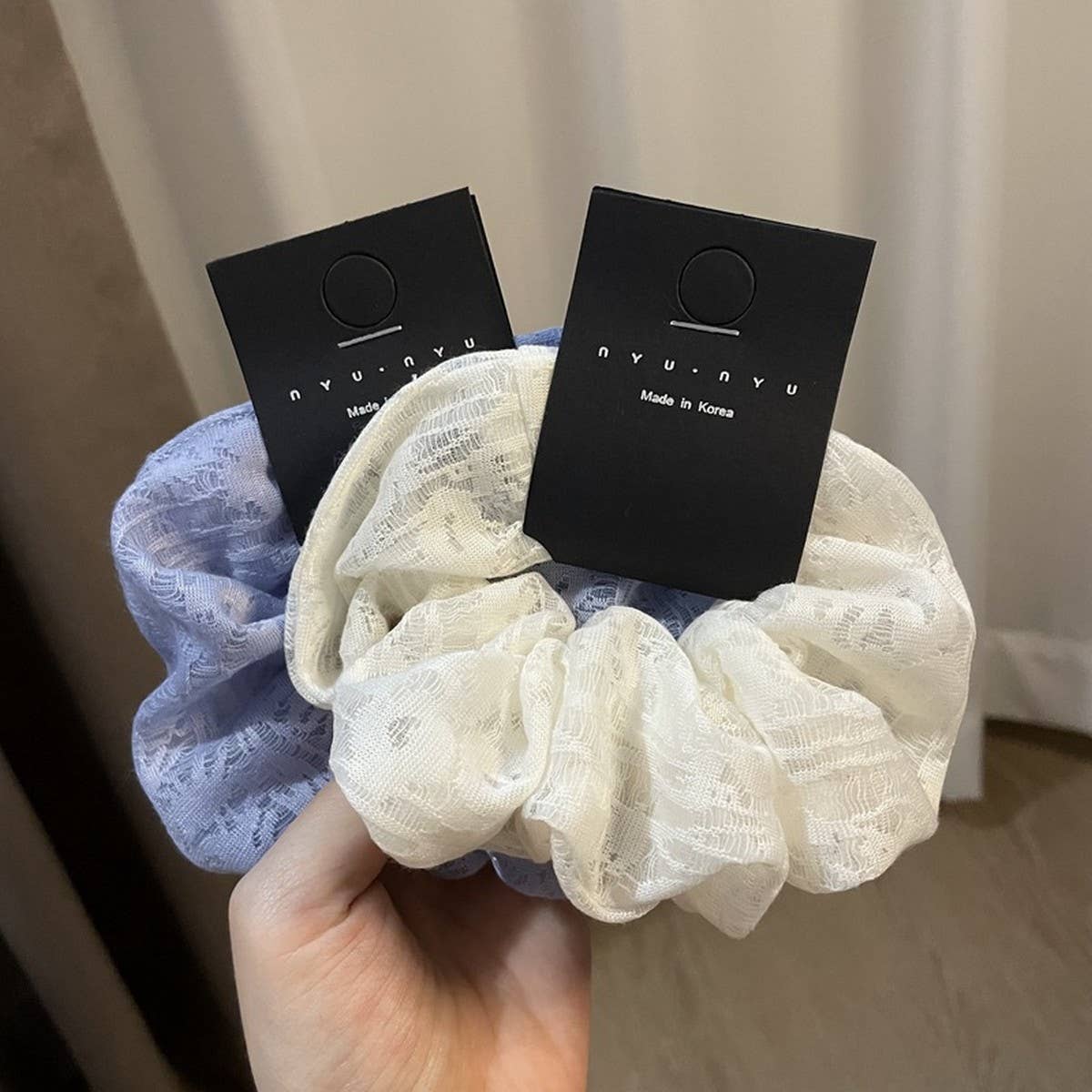 TEMPERAMENT HOLLOW SOLID COLOR SCRUNCHIE_CWAHA1723