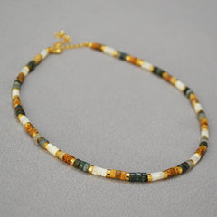 Vintage Colorful Personalized Beaded Necklace