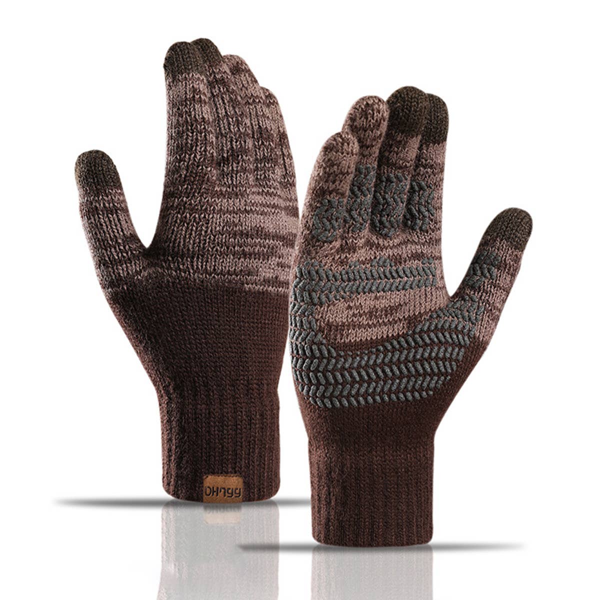 MENS COLORBLOCK OFFSET TOUCHSCREEN GLOVES_CWMM1485