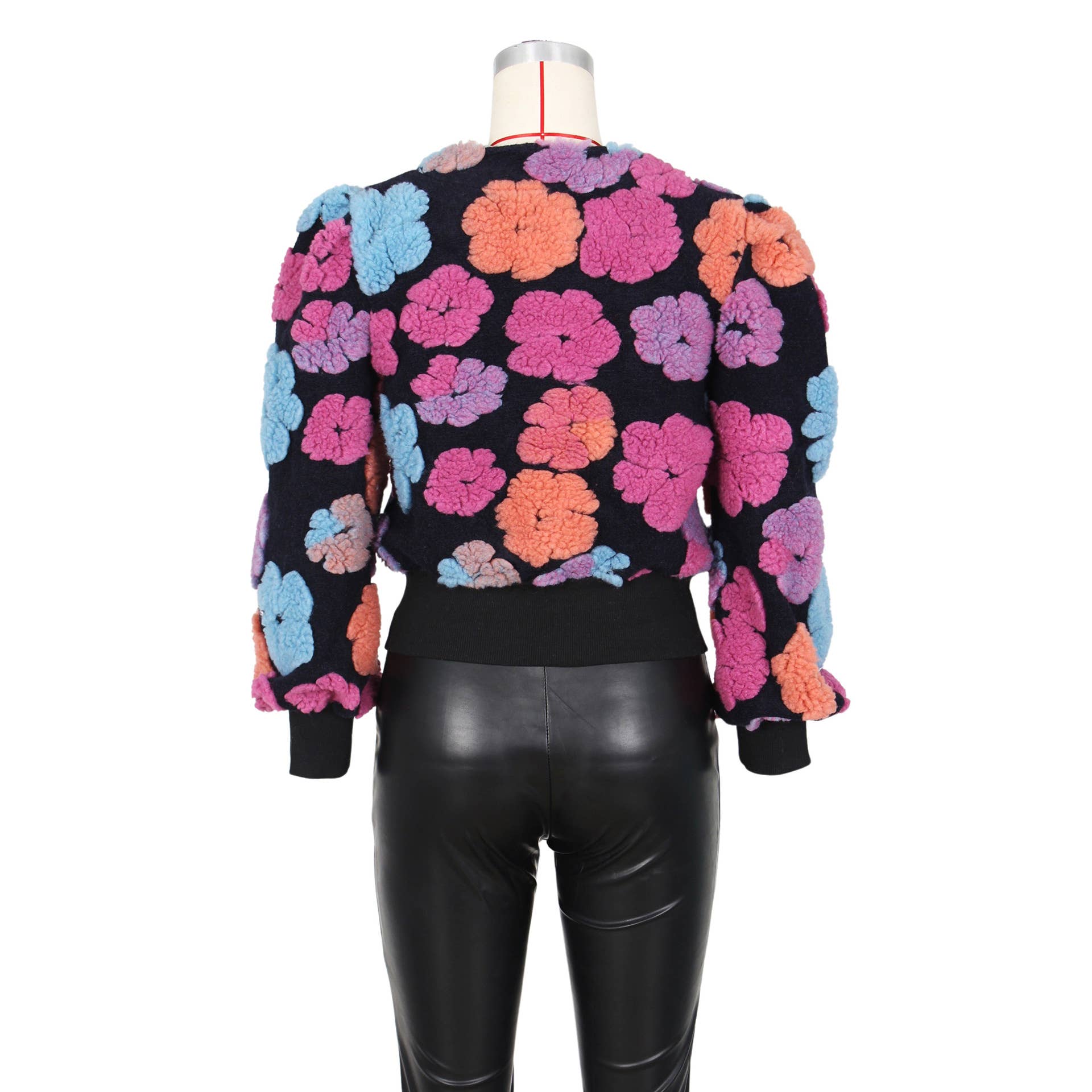 Vintage Three-Dimensional Flower Loose Cardigan