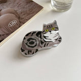 CUTE ANIMAL HAIR CLAW CAT DOG MEDIUM SHARK CLIP_CWAHA5701