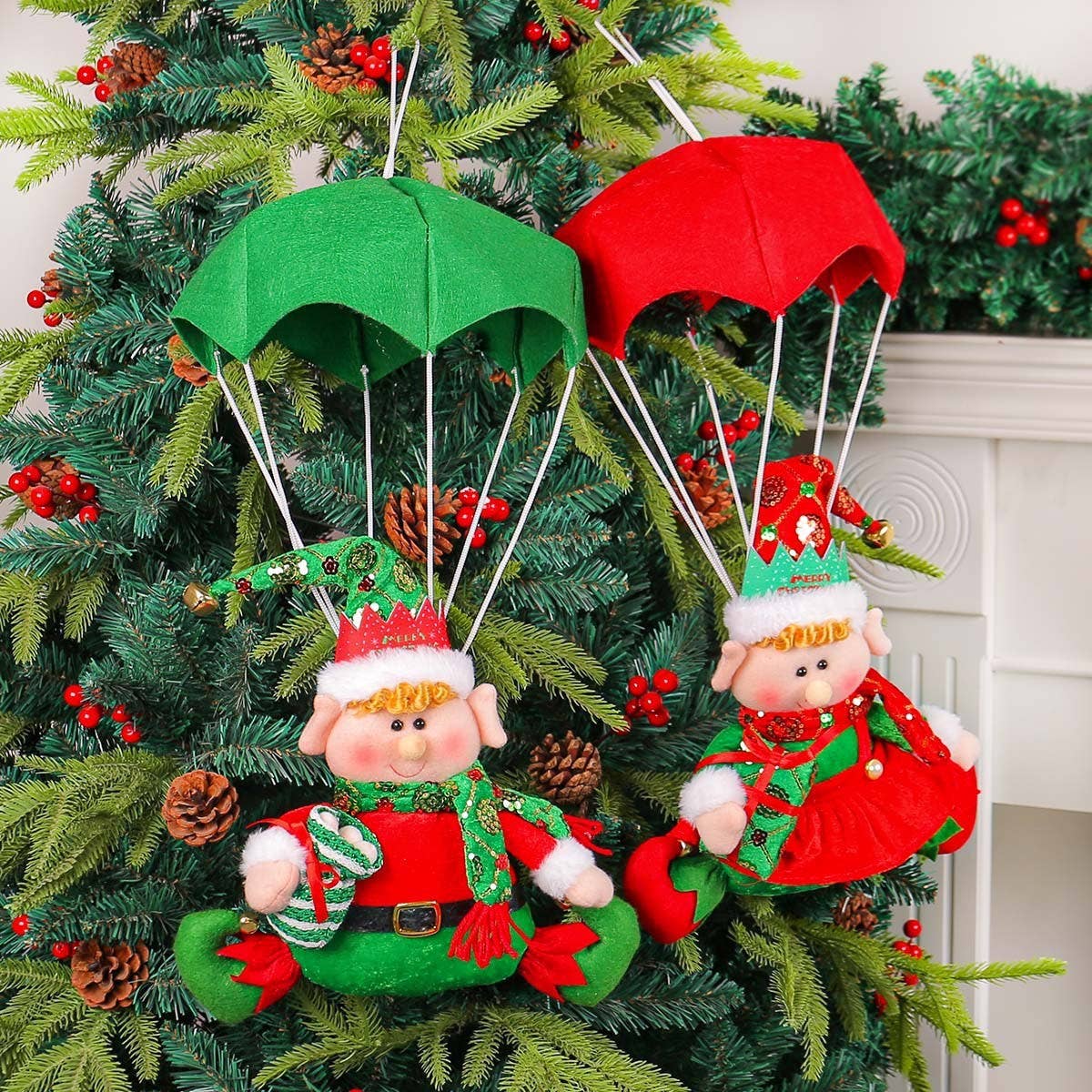 CHRISTMAS PARACHUTE DOLL DECORATION ORNAMENTS_CWMM2860