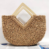Women Casual Moon Bag Woven Tote Bag_Cwab0830