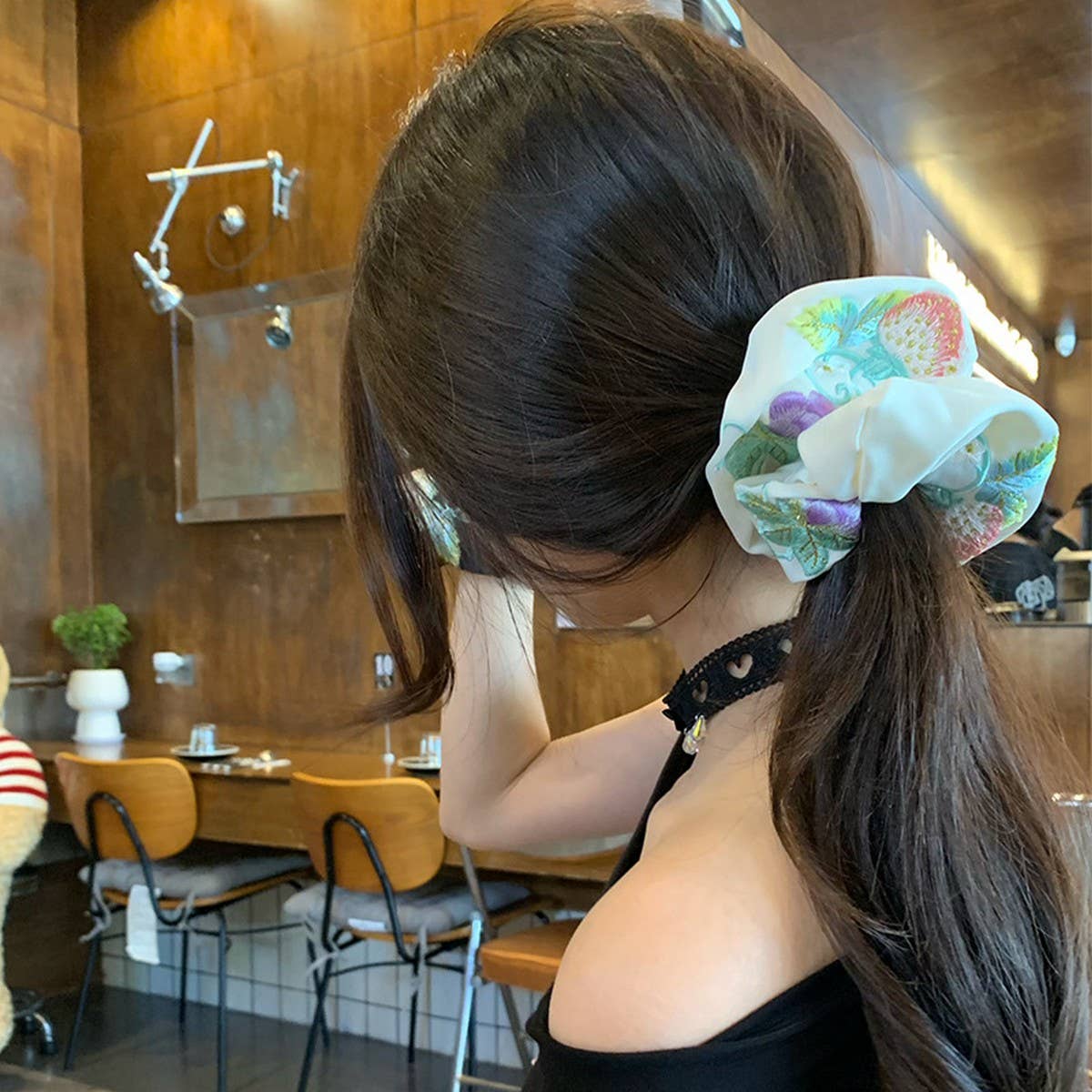 HEAVY EMBROIDERY SATIN HAIRBAND HAIR ACCESSORIES_CWAHA3696