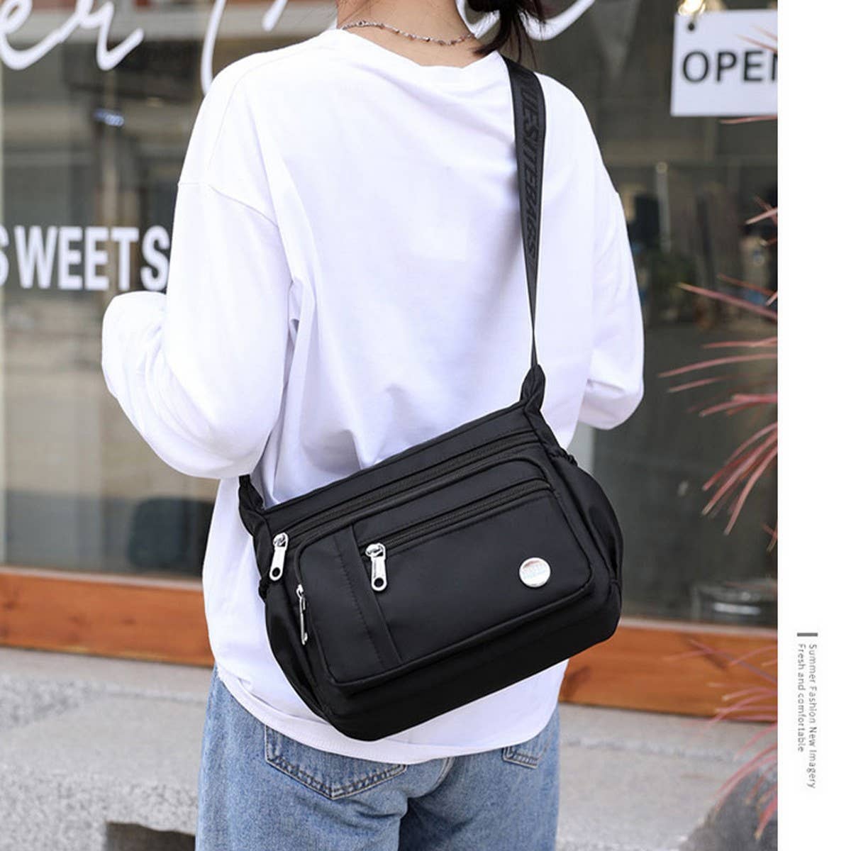 OXFORD CLOTH CASUAL CROSSBODY SHOULDER BAG_CWASC1736