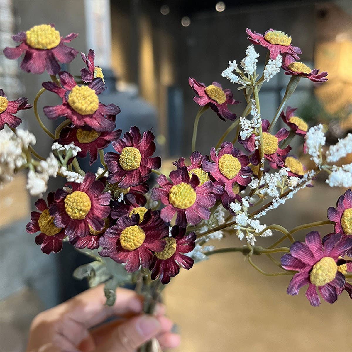 AUTUMN CHAMOMILE BABYS BREATH DAISY ARTIFICIAL_CWMM6483