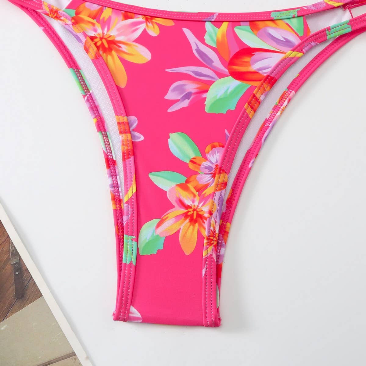 PRINTED BIKINI SET SEXY DOUBLE STRAP SWIMSUIT_CWMW0914