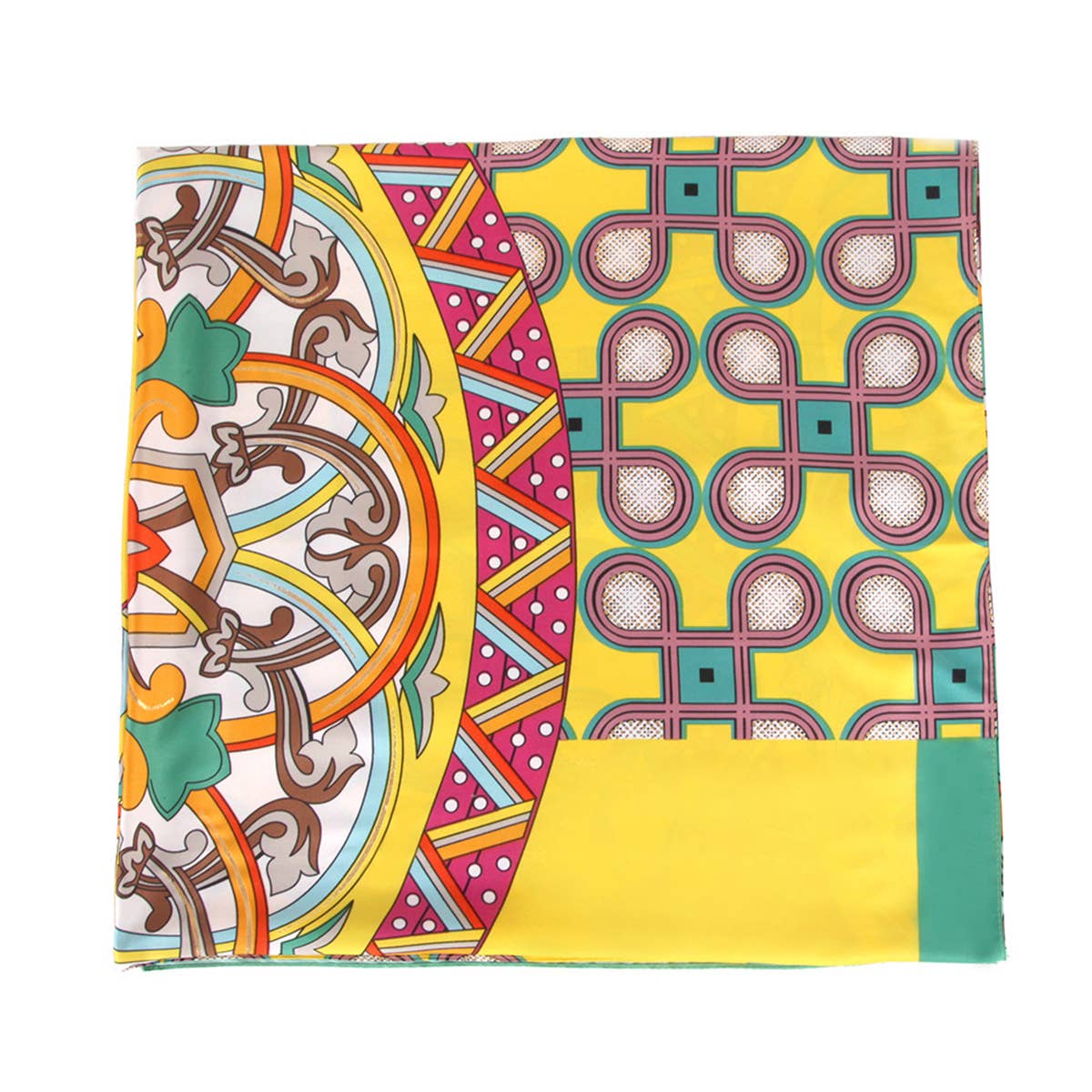 Twill Satin"First Love"Print Large Scarf For Women_Cwasc0667