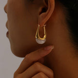MINIMALIST STAINLESS STEEL SMOOTH TEARDROP EARRINGS_CWMM8906