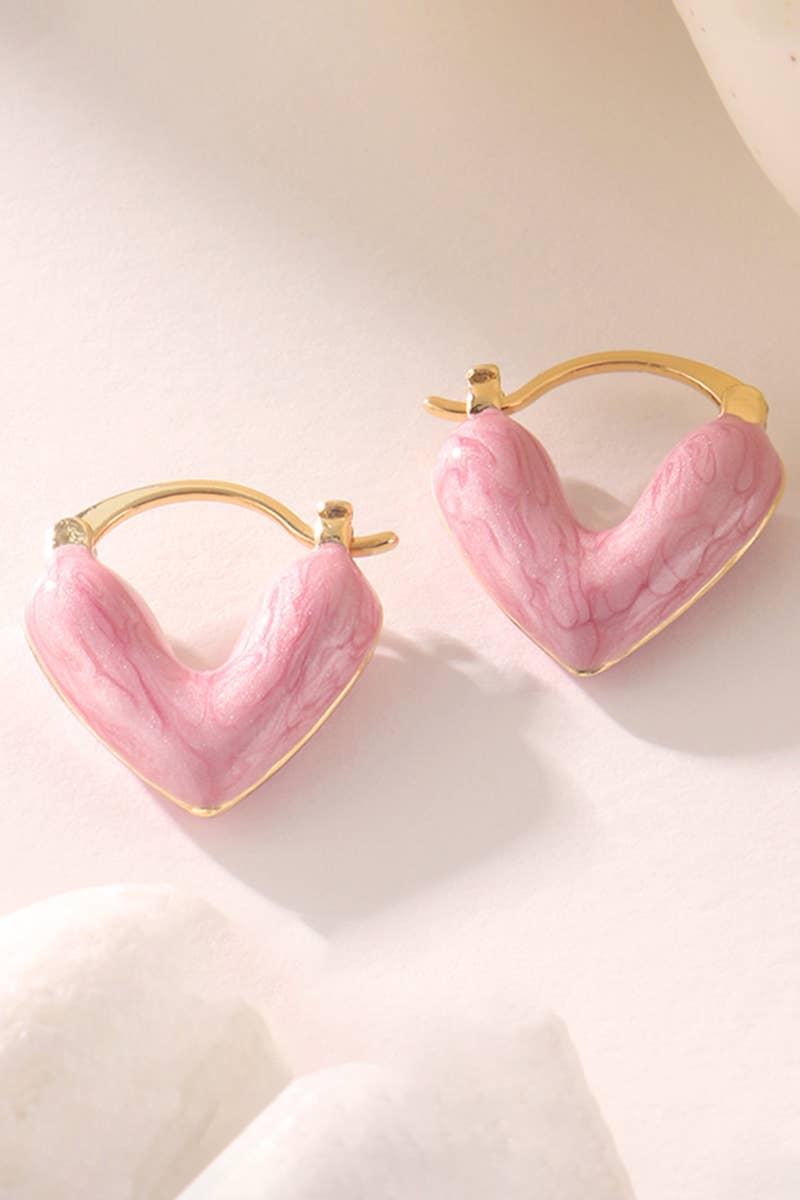 HEART DECOR HOOP EARRINGS_CWAJE0458