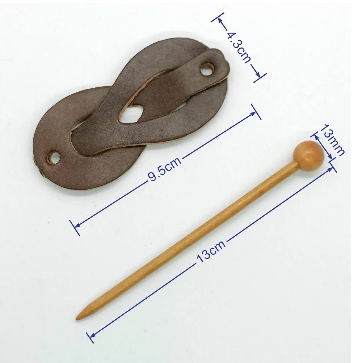 Vintage 8-Shape Hairpin In Crazy Horse Leather