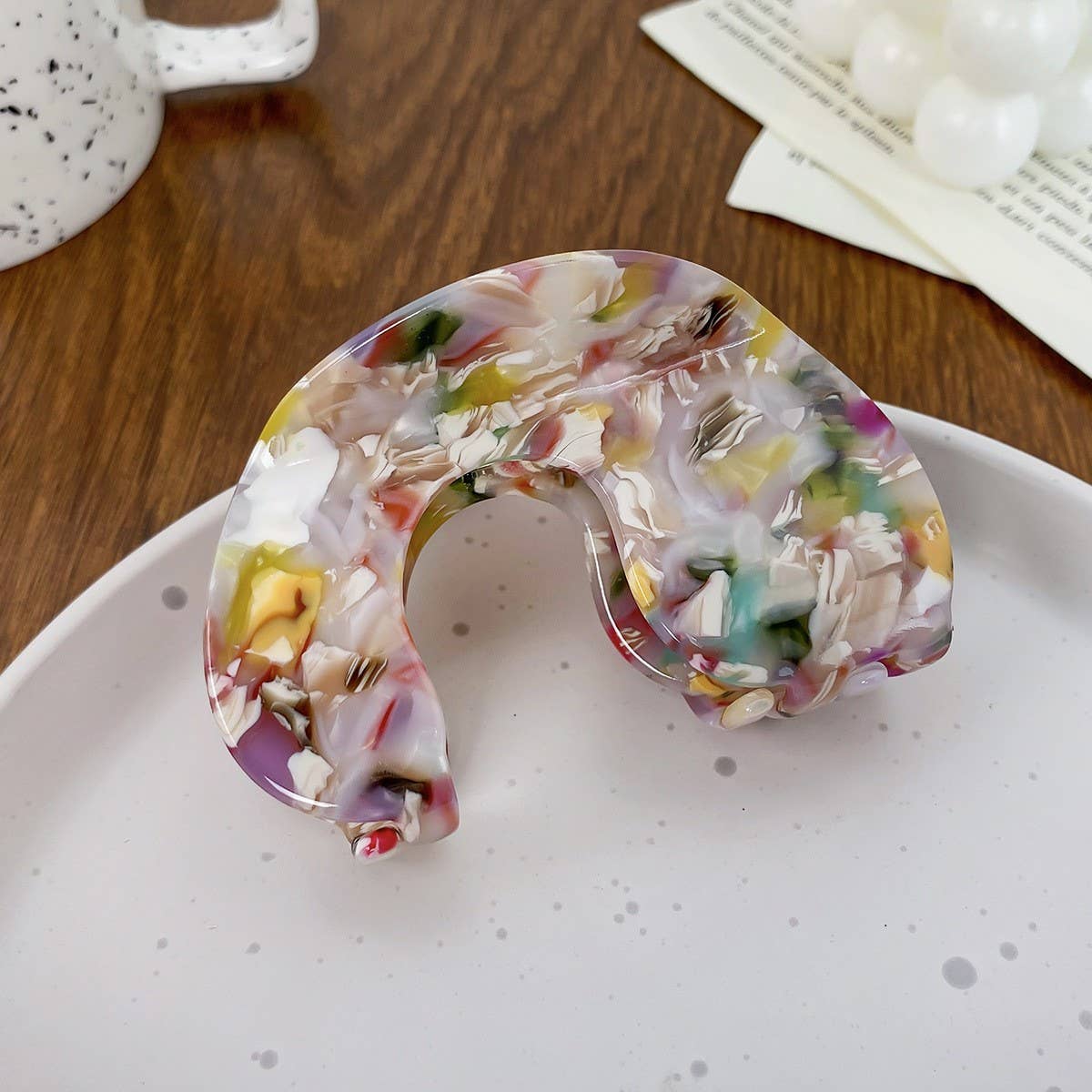 ELEGANT ACETATE HAIR CLAW BACK BUN SHARK CLIP_CWAHA1594