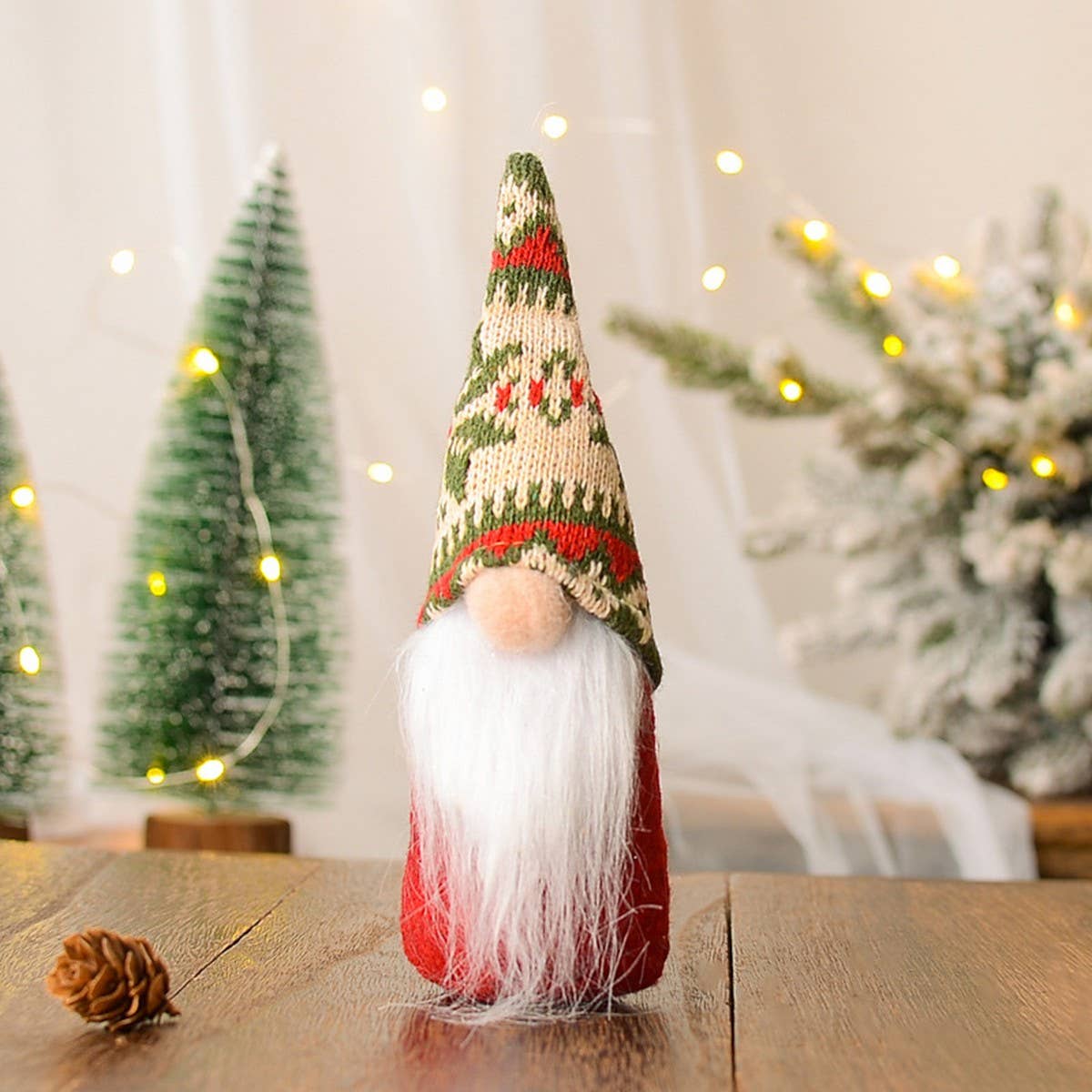 CHRISTMAS SNOWFLAKE KNITTED HAT OLD MAN ORNAMENTS_CWMM2856