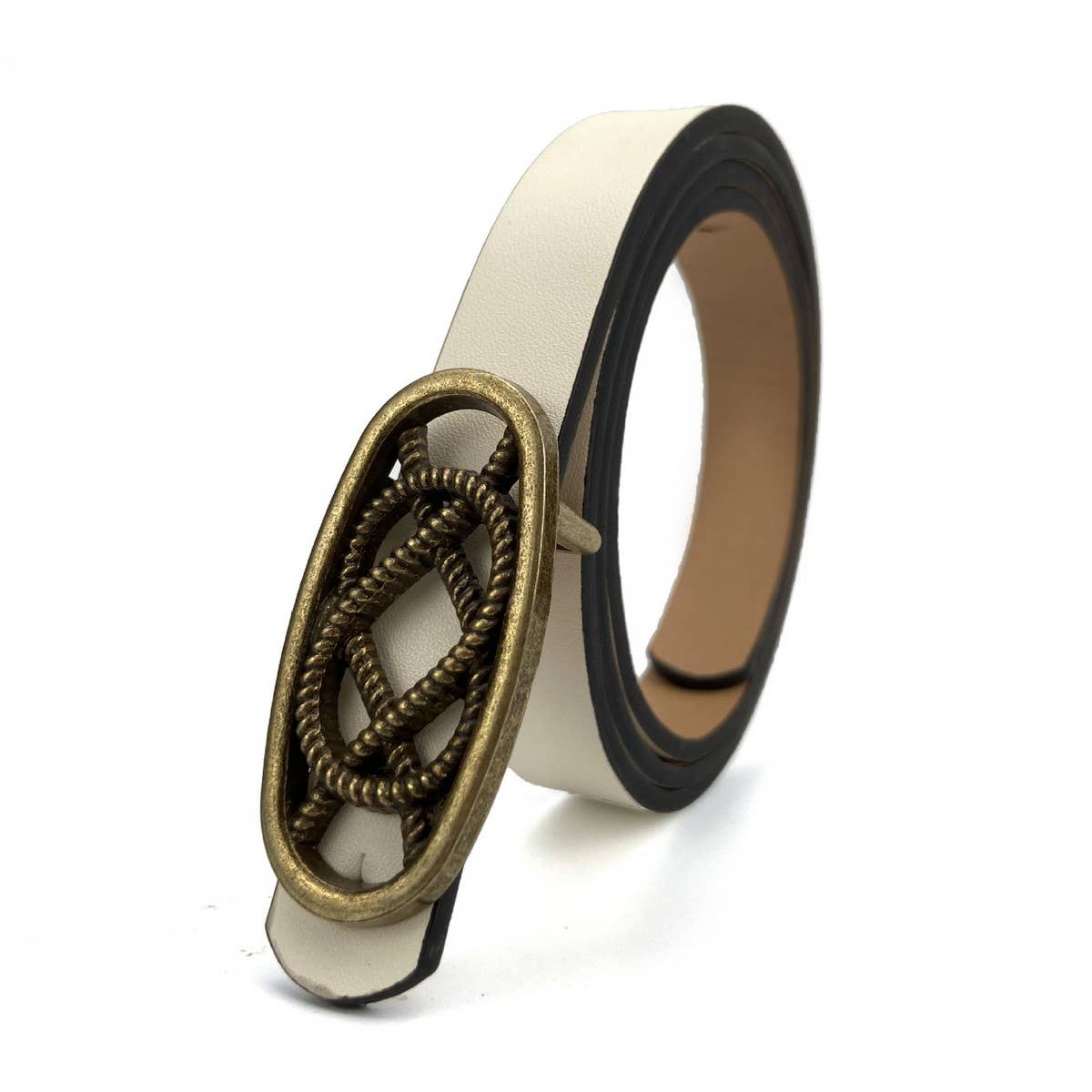 Women Retro Copper Snap Fastener Waist Belt_Cwabe0182