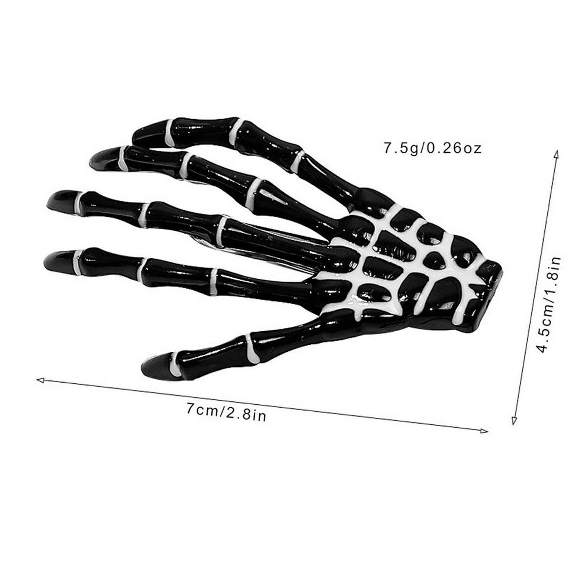HALLOWEEN SKELETON HAND HAIR DUCKBILL CLIP_CWAHA1643