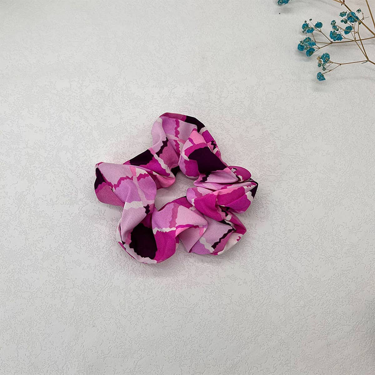 NEW MIXED COLOR CHECKERBOARD LARGE HAIR TIE_CWAHA2544