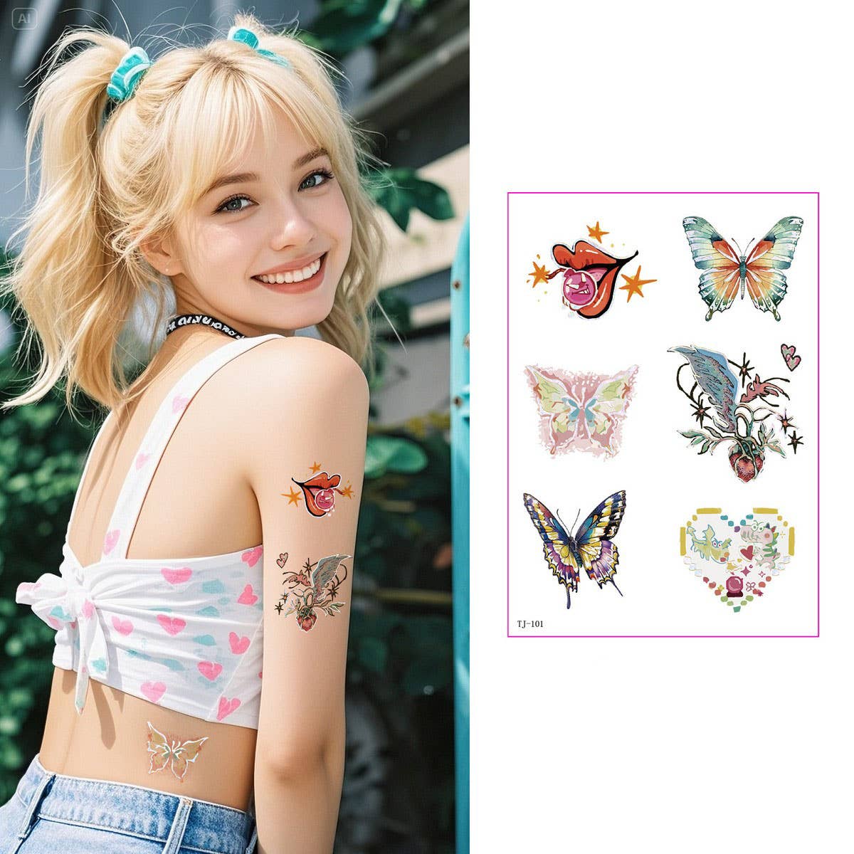 GOLD FOIL TATTOO STICKERS FOR GIRLS CHIC CLASSY_CWMM8366