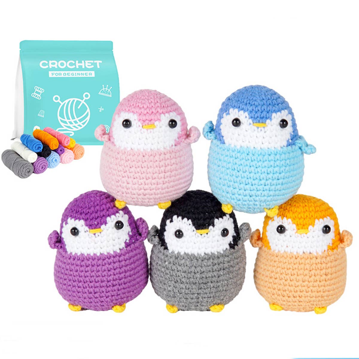 NEW PENGUIN DOLL ORNAMENT CROCHET MATERIAL PACK_CWMM0834