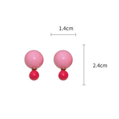 SWEET CANDY COLORED BALL NICHE EARRINGS_CWAJE2475