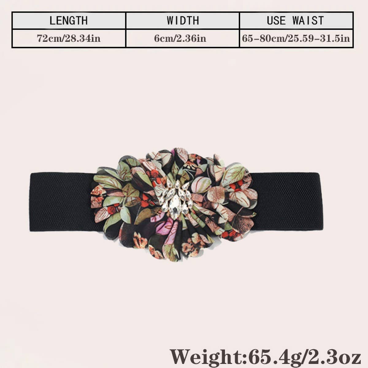 NEW FLORAL FABRIC WAIST BELT FOR DRESSES_CWMM6419