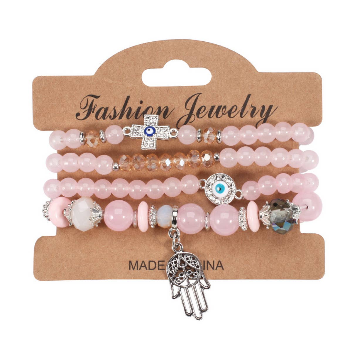 BOHEMIAN PALM EYES CROSS BRACELET_CWAJE2216