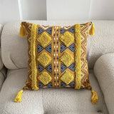 BOHEMIAN STYLE TUFTED LINEN PRINTED PILLOWCASES_CWMM0872