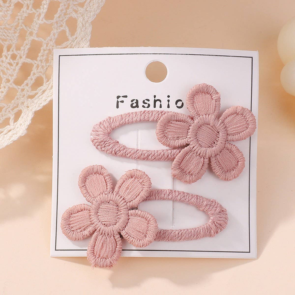 FRESH DAISY FIVE PETAL FLOWER HAIR CLIP SET_CWAHA6706