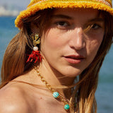 FASHIONABLE DESIGN OCEAN CORAL EARRINGS_CWAJE5048