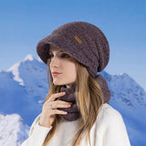 Winter Warm Knitted Hat And Scarf Set_Cwasc1123