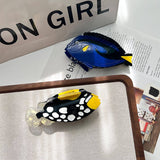 SPOTTED FISH ACETATE HAIR CLAW CLIP FOR WOMEN_CWAHA5790