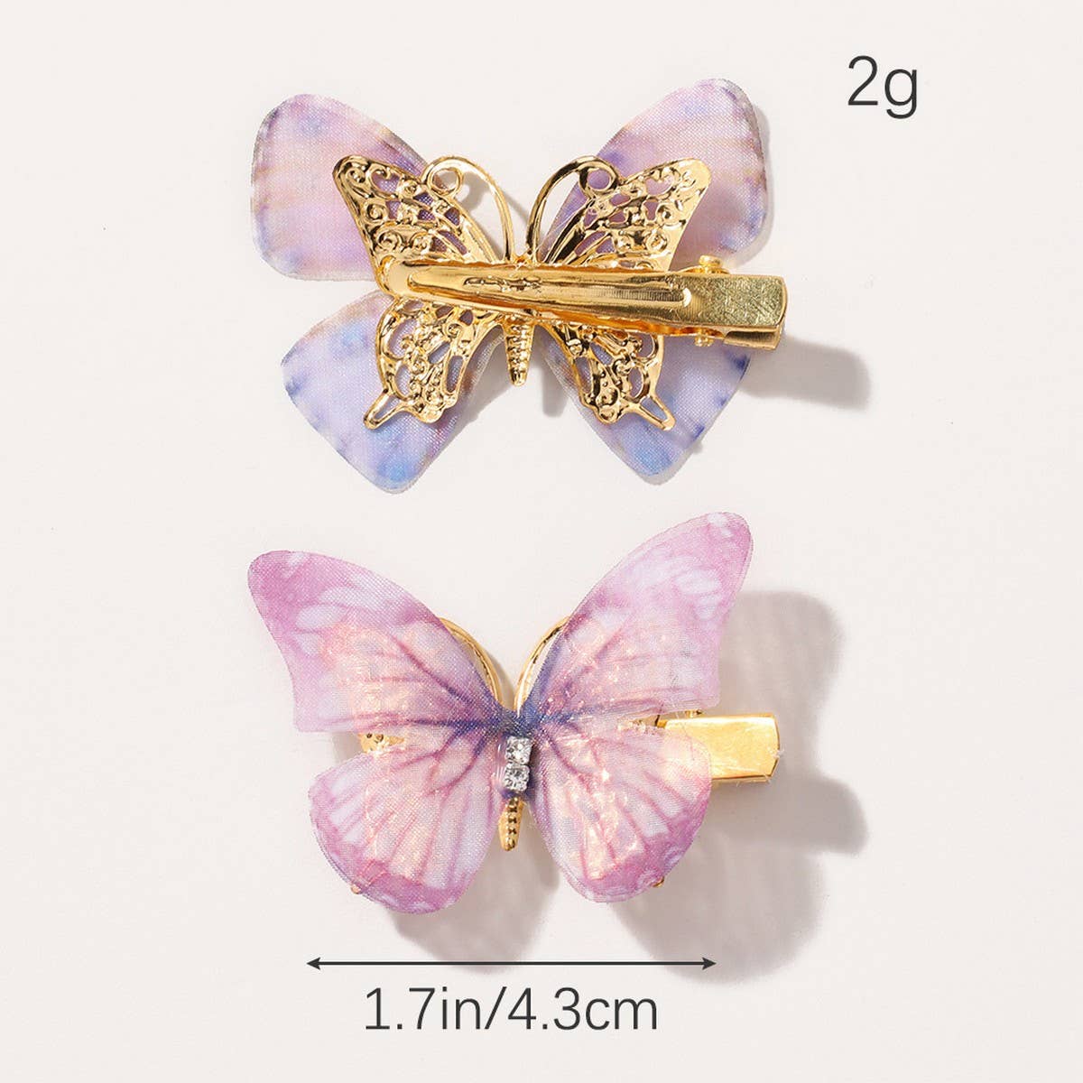 SHINY SHEER BUTTERFLY HAIR ACCESSORIES FOR KIDS_CWAHA6732