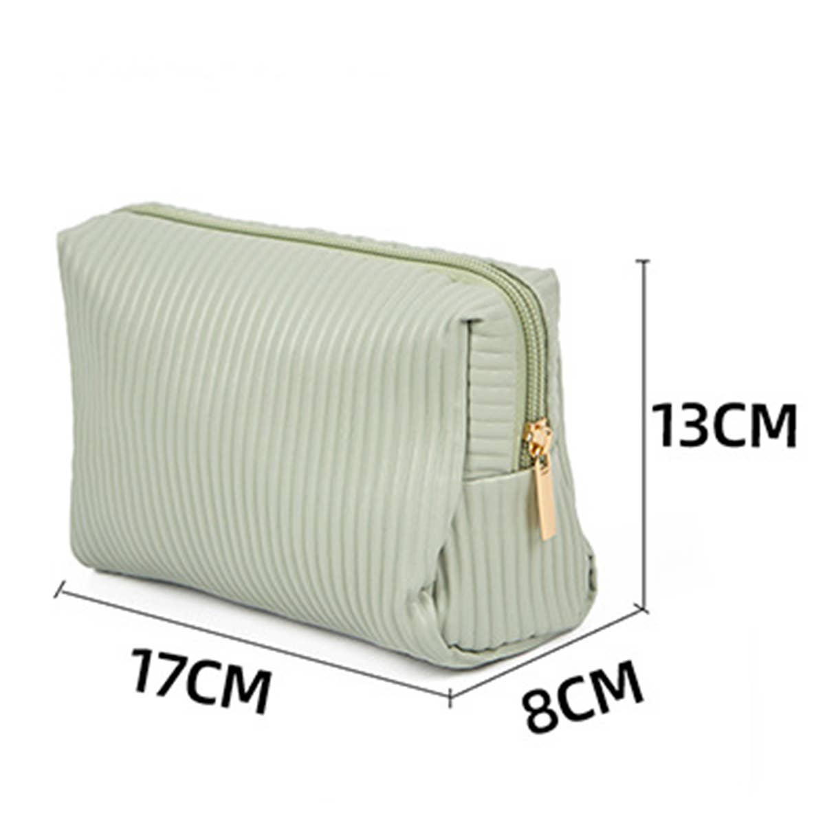 PORTABLE PLEATED WATERPROOF ZIPPER MAKEUP BAG_CWAB1444
