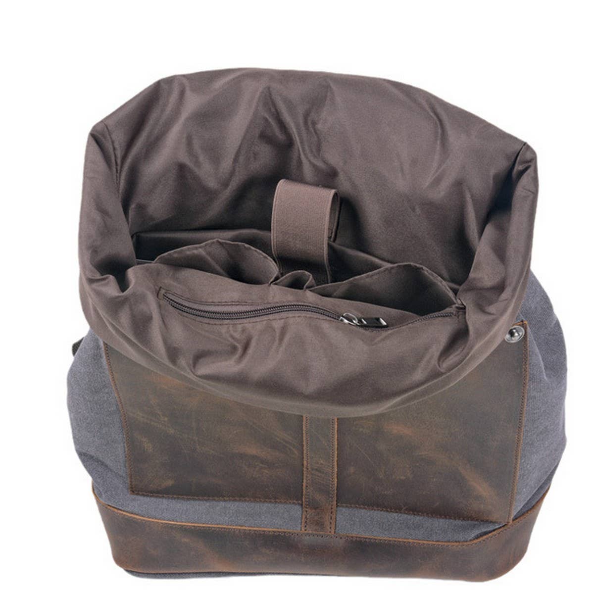 Vintage Waxed Canvas Roll Top Backpack_Cwab5547