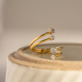 SIDE BY SIDE 4 DIAMOND OPEN RING_CWAJE1387