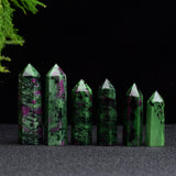 NATURAL RUBY ZOISITE HEX CRYSTAL TOWER_CWMM8134