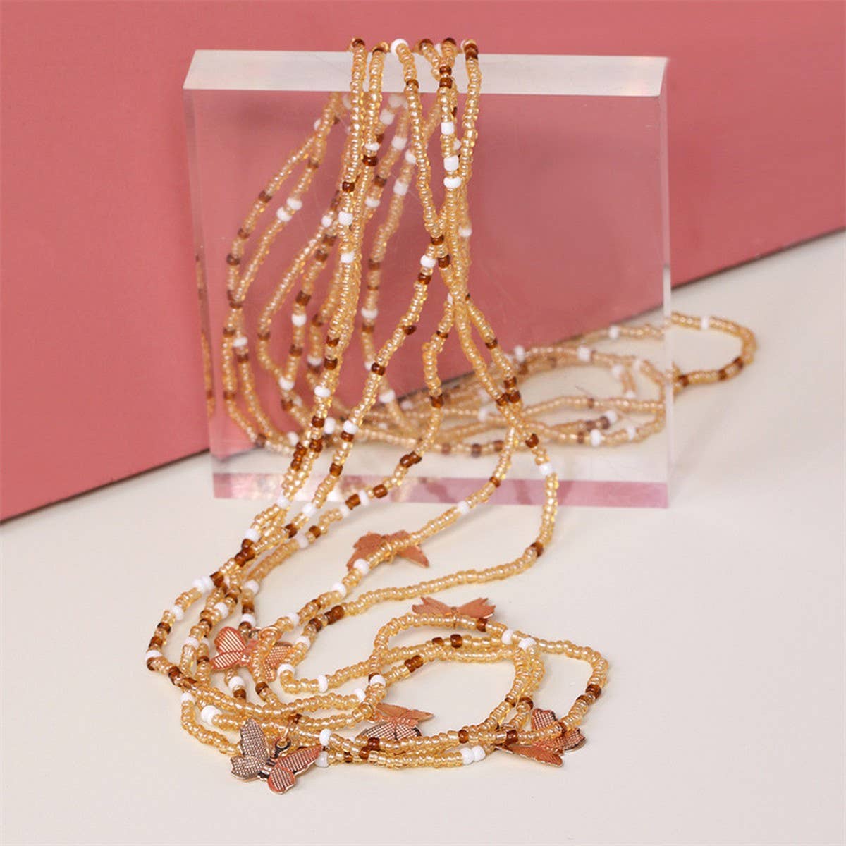 BOHO BEADED BUTTERFLY ANKLET HANDMADE STYLE_CWMM6346