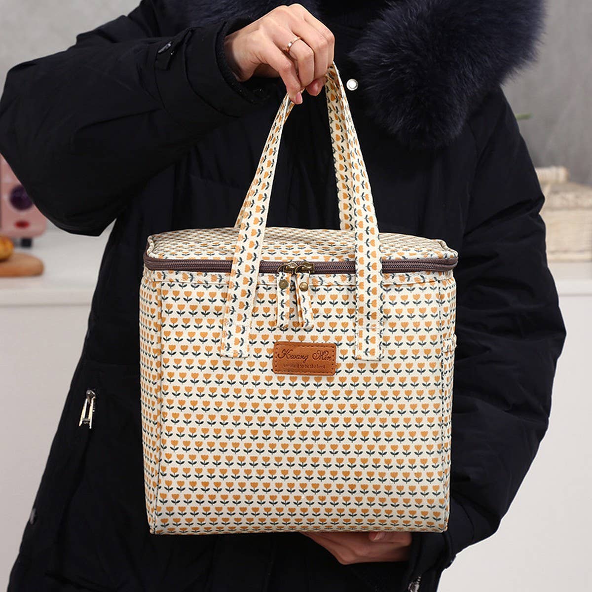 HANDBAG LARGE CAPACITY CANVAS INSULATED BAG_CWAB1722