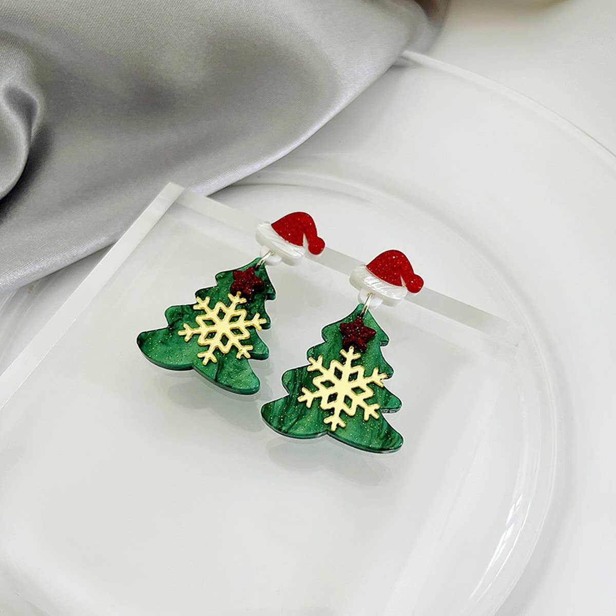CARTOON STYLE FUNNY CHRISTMAS EARRINGS_CWAJE1829