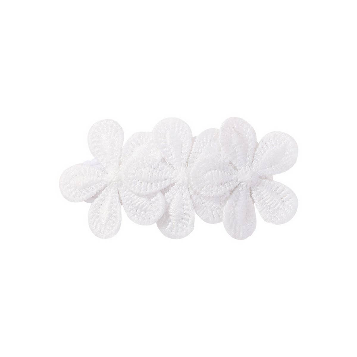 CHILDRENS PETAL FLOWER BLACK AND WHITE HAIRPIN_CWAHA2346
