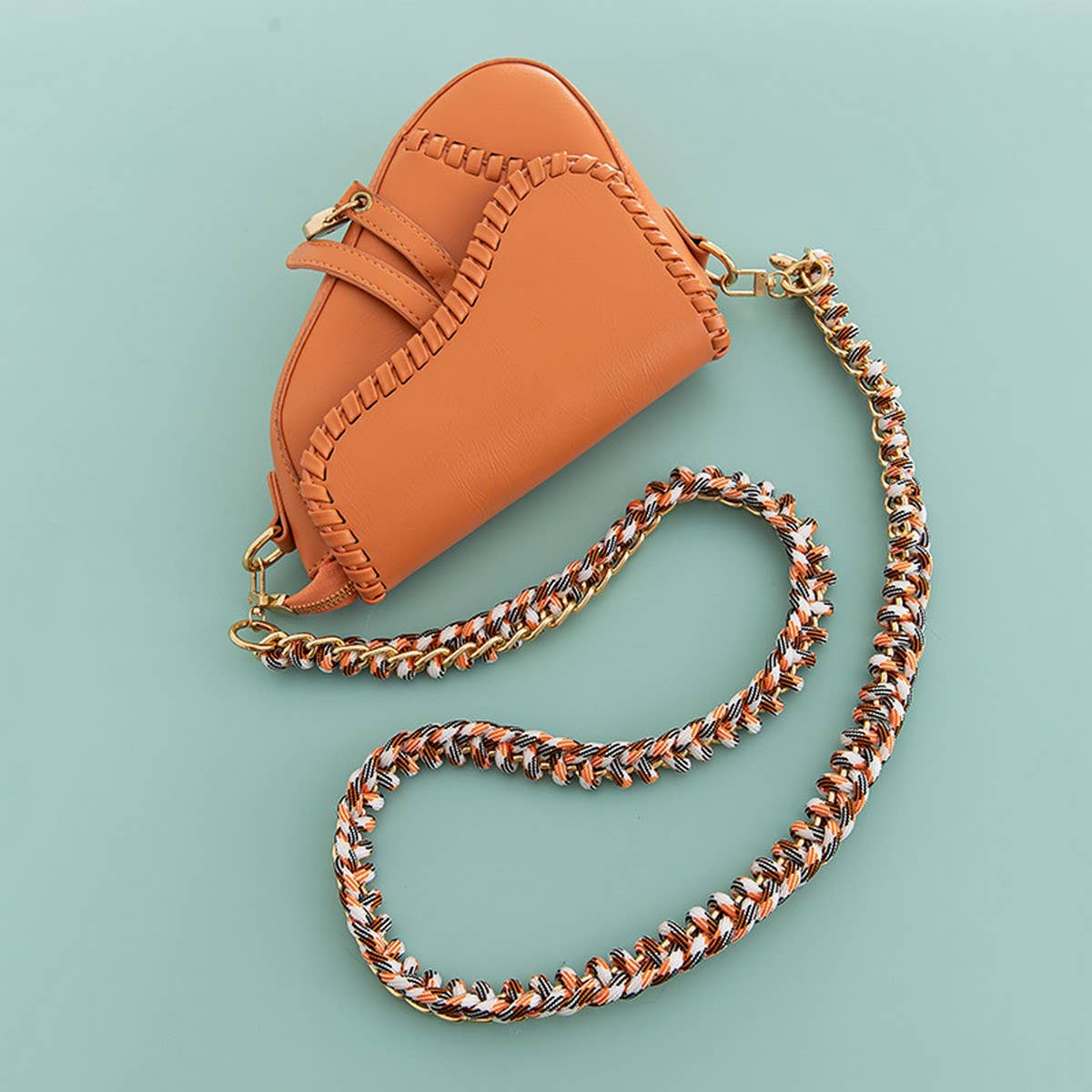 47 24IN WOVEN SHOULDER BAG CHAIN PHONE STRAP_CWMM5095