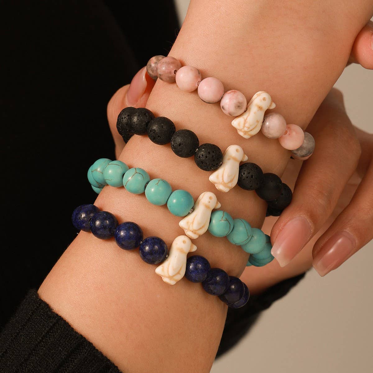 FASHIONABLE MARINE ANIMAL BRACELET SET_CWMM3539