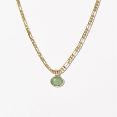 Vintage Green Aventurine Natural Stone Necklace_Cwmm5521