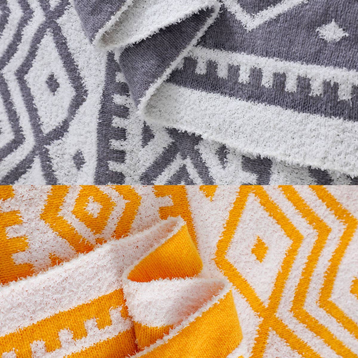 KNITTED SOFT AND LIGHT GEOMETRIC PATTERN BLANKET_CWMM0208