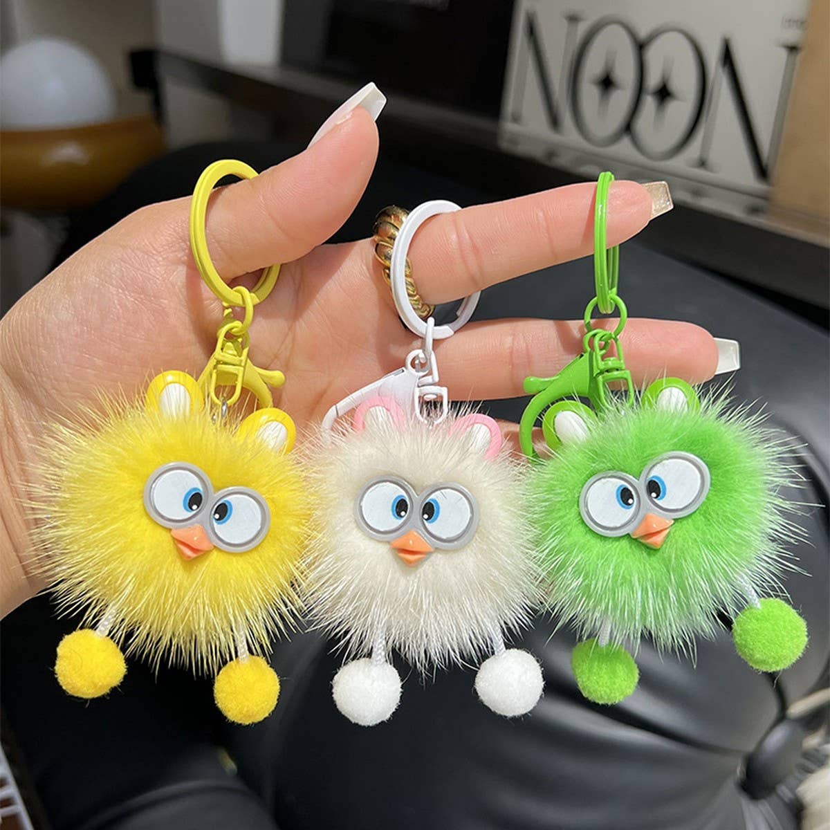 CUTE LITTLE YELLOW DUCK CAR KEYCHAIN BAG PENDANT_CWMM2550